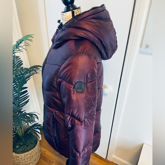 STEVE MADDEN Womens Faux Fur Lined Cold Weather Puffer Jacket - Picture 9 of 15